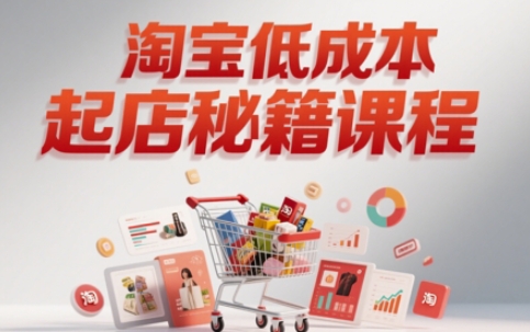 淘宝低成本起店系统课，助你快速起店，实现弯道超车-聊项目
