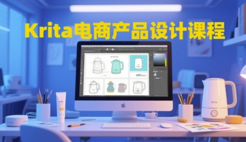 Krita电商产品设计课程，掌握从工具使用到创意落地的全链路设计能力-聊项目