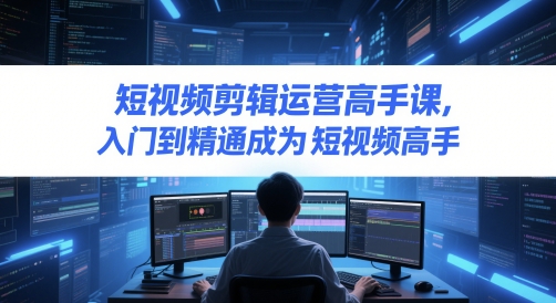 短视频剪辑运营高手课，入门到精通成为短视频高手-聊项目