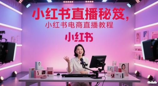小红书直播秘笈，小红书电商直播教程-聊项目