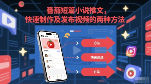 番茄短篇小说推文，快速制作及发布视频的两种方法-聊项目