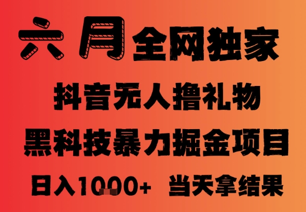 25年6月抖音无人直播最新暴力撸音浪掘金，小白可做，可批量矩阵放大，长期稳定日入1k+【揭秘】-聊项目